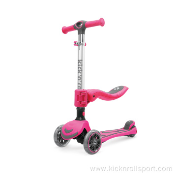 KICKNROLL With Suspension Adjustable Folding Glowing Wheels 3 Wheels Kids Children Scooter